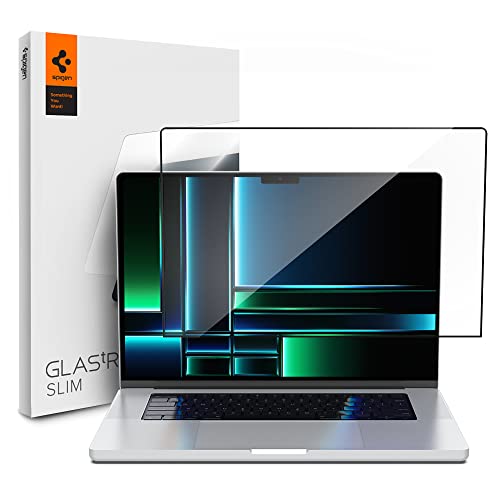 Spigen Vetro Temperato Compatibile Con Macbook Pro 14 Pollici (M3 / M3 Pro / M3 Max / M2 Pro / M2 Max / M1 Pro / M1 Max), Copertura Totale, Cristallin