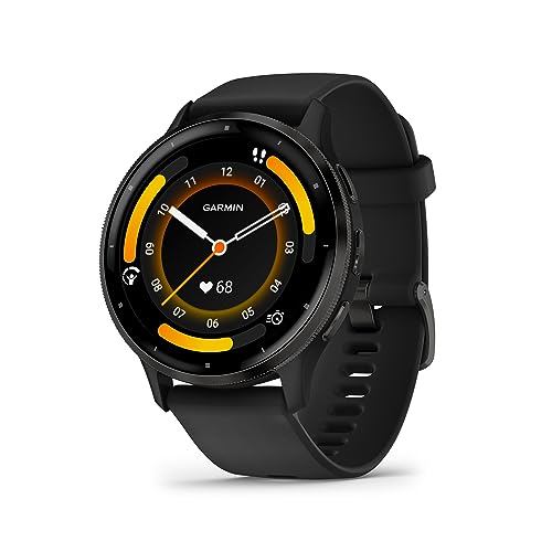Garmin Venu 3, Smartwatch Amoled 1,4", Cassa 45Mm, Microfono E Speaker, Musica, Garmin Pay, +30 App Sport, Gps, Cardio, Spo2 , Autonomia 14 Giorni (Bl