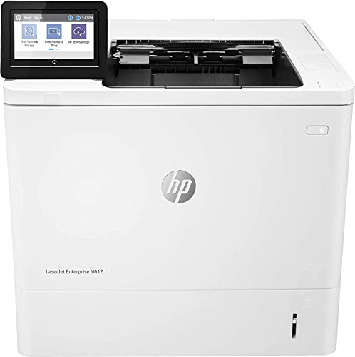 Hp Laserjet Enterprise M612Dn 7Ps86A, Stampante A Singola Funzione A4, Stampa Fronte E Retro Automatica In B/N, 71 Ppm, Usb, Gigabit Ethernet, Hp Smar