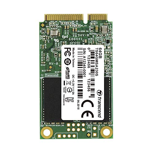 Transcend Ts64Gmsa230S Ssd Solid State Drive Msata, Sata Iii 6 Gb/S, 64 Gb