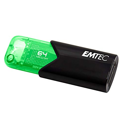 Emtec Usb-Stick 64 Gb B110 Usb 3.2 Click Easy Green