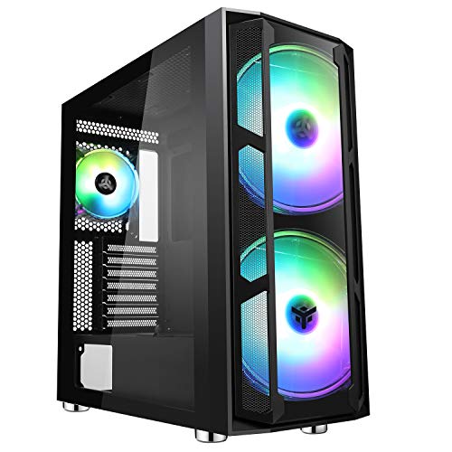 Itek Majes 20 Evo – Case Pc Gaming Full Tower Atx, 2X20Cm Ventola, Rgb Addressable, Usb3, Pannello Laterale E Frontale In Vetro Temperato, Nero