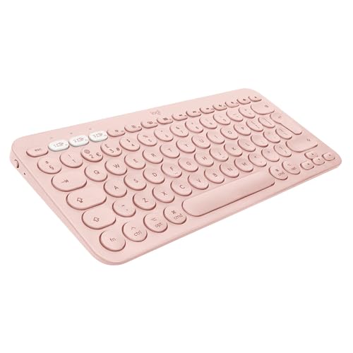 Logitech K380 Tastiera Bluetooth Multidispositivo Per Mac, Macos/Ios/Ipados, Layout Qwerty, Rosa