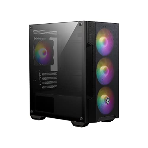 Msi Mag Forge M100A - Computer Case Micro Tower, Nero Transparente