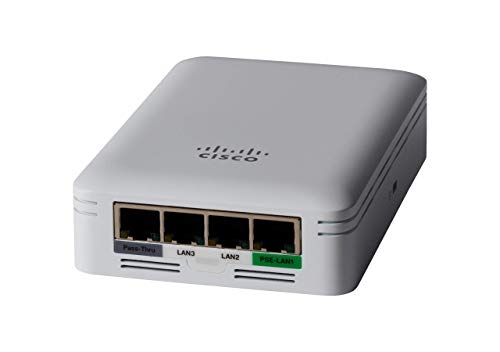 Cisco Business 145Ac 802.11Ac 2X2 Wave 2 Access Point 4 Porte Gbe 1 Porta Poe - Piastra Di Montaggio A Parete, Protezione Limitata A Vita (Cbw145Ac-E)