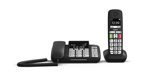 Gigaset Dl780 Plus Telefono Fisso Più Cornetta Cordless Aggiuntiva, Con Rubrica In Comune E Sincronizzazione Delle Chiamate, Suonerie Forti E Tasti Gr