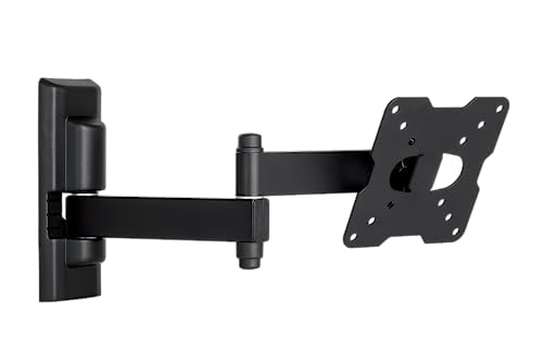 Meliconi Flatstyle Fdr100, Supporto Tv Parete A Doppia Rotazione, Staffa Per Tv A Schermo Piatto Da 14" A 25", Attacco Vesa 50-75-100, Portata 25 Kg,