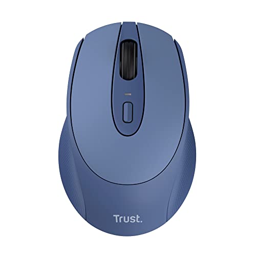 Trust Zaya Mouse Wireless Ricaricabile Per Laptop, 800-1600 Dpi, 2.4 Ghz, Microricevitore Usb Riponibile, Per Mano Sinistra E Destra, Mouse Senza Fili