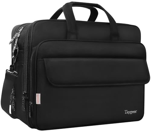 Taygeer Borsa Porta Pc, 17 Pollici Borsa Per Pc Portatile Notebook Impermeabile Borsa A Tracolla Per Laptop Borsa Da Lavoro Per Uomini Donne Insegnant