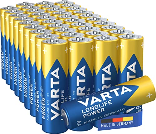 Varta 4906121194 Longlife Power Aa Mignon Lr06 - Confezione Da 40 Pile Alcaline, Colore: Blu