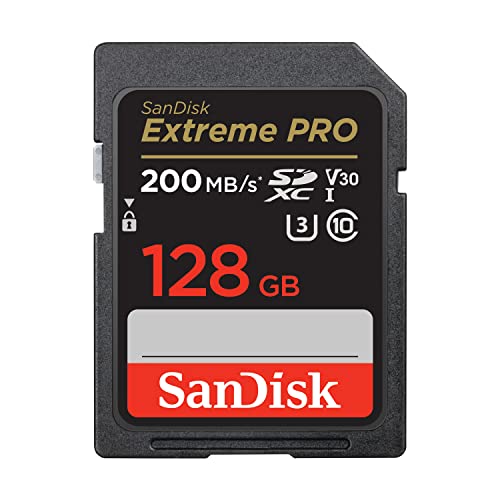 Sandisk 128Gb Extreme Pro Scheda Sdxc + Rescuepro Deluxe Fino A 200 Mb/S Uhs-I Class 10 U3 V30