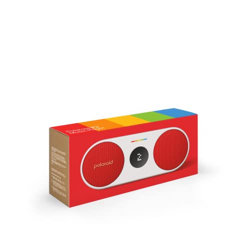 Polaroid P2 Music Player (Red) - Powerful Portable Wireless Bluetooth Speaker Rechargeable With Dual Stereo Pairing