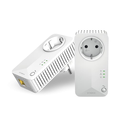 Strong Powerl600Duoeuv2 Powerline 600 Kit Da 2 Adattatori Powerline Fino A 600 Mbps. Espandi La Tua Rete Attraverso L'Impianto Elettrico: Portata Oltr