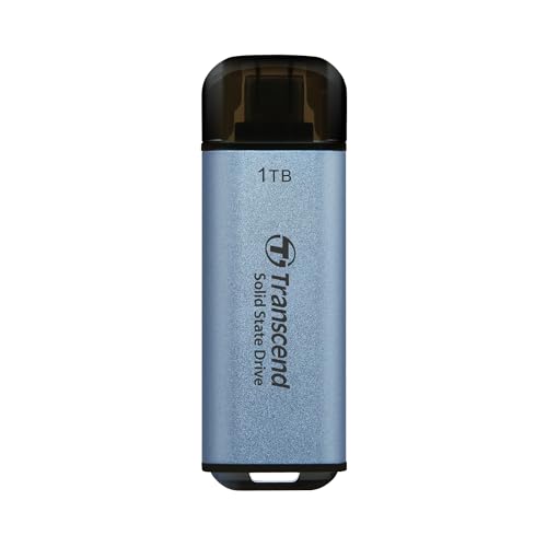 Transcend Ssd Portatile Esd300C 1Tb Usb Type-C 10 Gbit/S Ps4/Ps5 Compatibile, Azzurro – Ts1Tesd300C