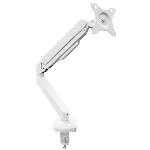 Atlantis P022-Ma10-C012 Gas Lift Supporto E Braccio Per Monitor Pc Singolo Da 13" A 30",Max 9Kg. Altezza Regolabile, Snodabile. Inclinaz +/- 45°, Pivo