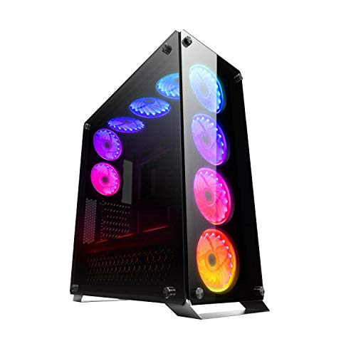 Ctesports Orion - Case Gaming Full-Tower Con 4 Pannelli In Vetro Temperato, Spazio Per 12 Ventole Da 120Mm