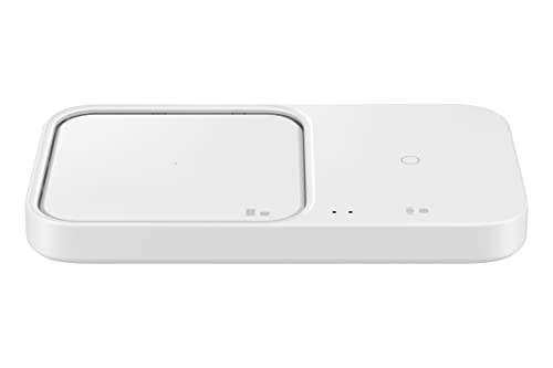Samsung Caricatore Wireless Charger Duo 15W Fast Charging 2.0, Bianco (Caricabatterie E Cavo Non Inclusi)