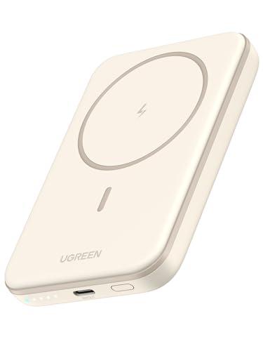 Ugreen Nexode Power Bank Magnetico 5000Mah, Caricabatterie Portatile Wireless Pd 15W Con Cavo Usb C, Power Bank Wireless Compatibile Con Iphone 15/14/