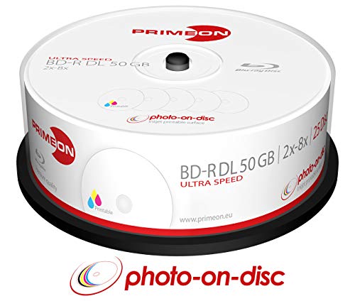 Primeon Bd-R Dl 50Gb 2-8X, Ultra Speed, Bobina (25 Discos)