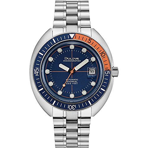 Bulova Oceanographer Acciaio Automatico Quadrante Blu 96B321
