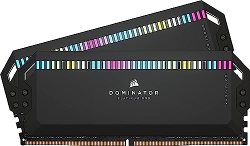 Corsair Dominator Platinum Rgb Ddr5 Ram 32Gb (2X16Gb) 6000Mhz Cl30 Intel Xmp Compatibile Icue Memoria Per Computer - Nero (Cmt32Gx5M2B6000C30)