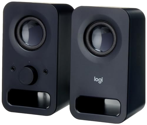 Logitech Z150 Casse Pc, Ingresso Audio Da 3,5 Mm, Controlli Integrati, Jack Per Cuffie, Presa Uk, Computer/Smartphone/Tablet/Lettore Musicale - Nero