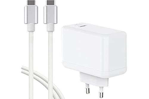Chargeur Maison 65W Power Delivery Gan + Câble Usb C/Usb C Blanc Bigben