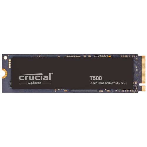 Crucial T500 Ssd 1Tb Pcie Gen4 Nvme M.2 Ssd Interno Gaming, Fino A 7300Mb/S, Compatibile Con Notebook E Pc Desktop, Microsoft Directstorage - Ct1000T5