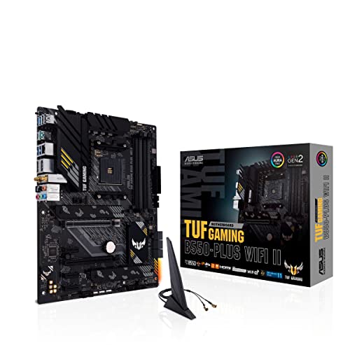 Asus Tuf Gaming B550-Plus Wifi Ii Scheda Madre Gaming Atx, Amd B550, Socket Am4, Ddr4, Pci 4.0, Lan Realtek 2.5Gb, Wifi 6 (802.11Ax), 2Xm.2, 6Xsata 6G