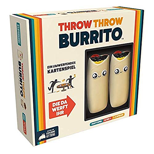 Exploding Kittens Asmodee Throw Throw Burrito (Edition 2022) Party Game Card Game 2-6 Players From 7+ Years 15+ Minutes German