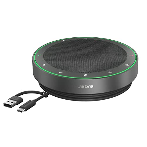 Jabra Speak2 75 Viva Voce Bluetooth Wireless, 4 Microfoni Con Cancellazione Del Rumore, Altoparlante Full Range Da 65 Mm E Audio A Banda Super Larga -