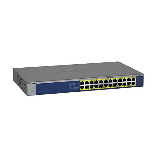Netgear Switch Poe 24 Porte Gigabit Ethernet Unmanaged (Gs524Pp) - Con 24 Poe+ A 300 W, Montaggio Su Rack/Desktop E Assistenza A Vita Prosafe