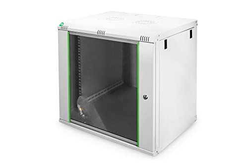 Digitus Dn-19 12-U-Ec Armadio Di Rete 19" 12 He - Montaggio A Parete - Profondità 450 Mm - Carico Max. 60 Kg - Dynamic Basic - Porta In Vetro - Grigio