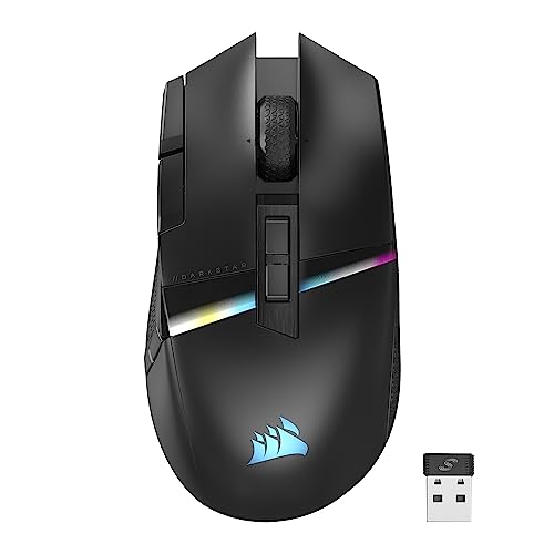Corsair Darkstar Rgb Wireless Mmo Mouse Da Gioco - 26.000 Dpi - 15 Pulsanti Programmabili - Batteria Fino A 80 Ore - Compatibile Con Icue - Pc, Ps5, P