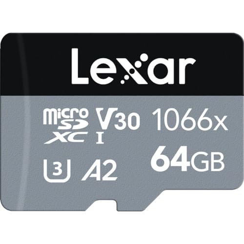 Lexar 64Gb Microsdxc High-Performance 1066X Uhs-I C10 A2 V30 U3
