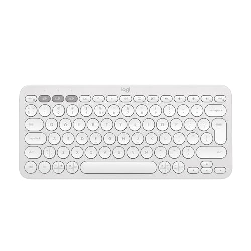 Logitech Pebble Keys 2 K380S - Qwerty Us International Layout, White