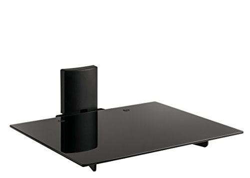 Meliconi Av Shelf Plus, Ripiano In Vetro Temperato Per Apparecchi A/V, Nero