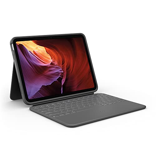 Logitech Rugged Folio Per Ipad (10ª Generazione) Custodia Con Tastiera Protettiva Con Smart Connector E Tastiera A Prova Di Liquidi