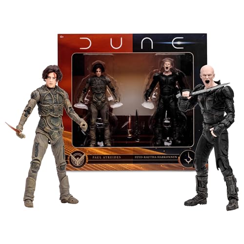 Mcfarlane Toys Dune, Deuxième Partie Pack 2 Figurines Paul Atreides & Feyd-Rautha Harkonnen 18 Cm