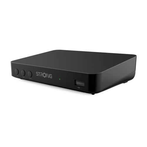 Strong Srt8208 Decoder Full Hd - Dvb-T2 - Compatibile Hevc265 - Ricevitore/Sintonizzatore Tv Hdmi, Usb, Dolby Digital Plus - Nero