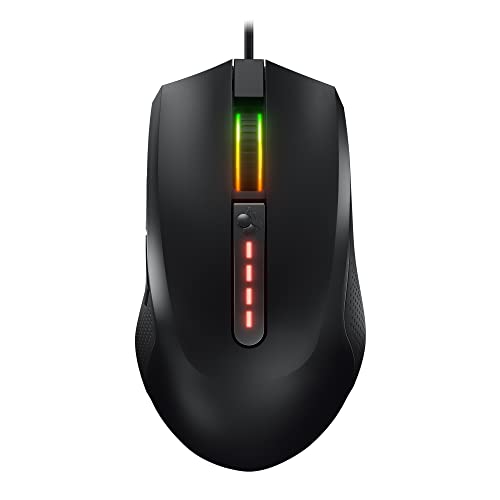 Cherry Mc 2.1, Mouse Gaming Cablato, Sensore Pixart Preciso A 5000 Dpi, Illuminazione Rgb, Profili Utente Programmabili, Mouse Ergonomico Destro, Nero
