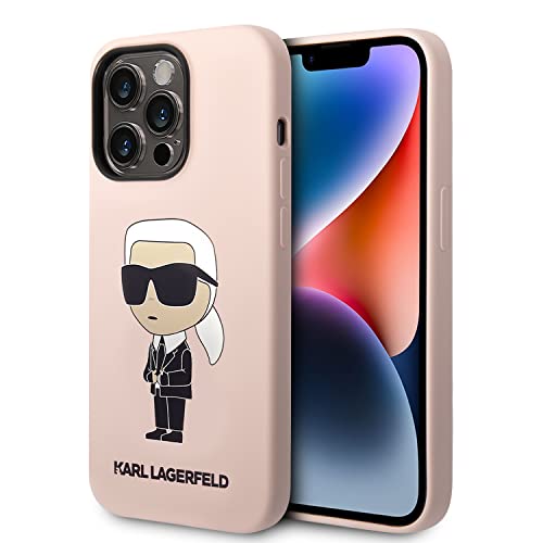 Karl Lagerfeld Klhcp14Xsnikbcp - Custodia Rigida Per Iphone 14 Pro Max 6,7", Colore: Rosa