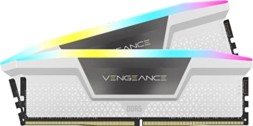 Corsair Vengeance Rgb Ddr5 Ram 32Gb (2X16Gb) 6200Mhz Cl36 Intel Xmp Compatibile Icue Memoria Per Computer - Bianco (Cmh32Gx5M2B6200C36W)