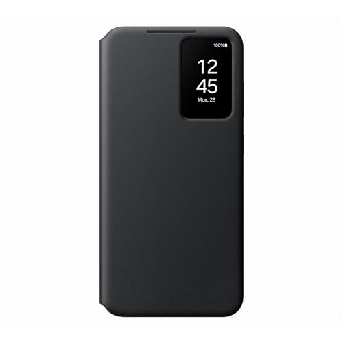 Samsung Smart View Wallet Case Custodia A Portafoglio Con Finestra Di Visione Notifiche Per Galaxy S24+, Black