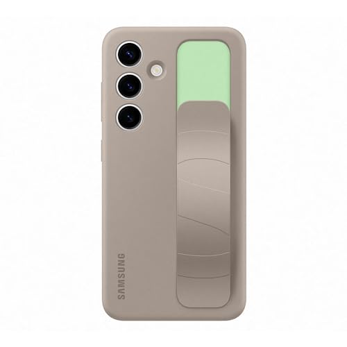 Samsung Standing Grip Case Cover Con Cinturino E Funzione Cavalletto Per Galaxy S24, Taupe