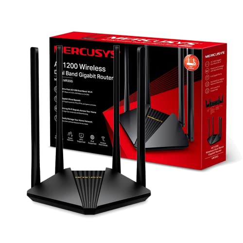 Tp-Link Mercusys Mr30G Router Ethernet Wi-Fi Dual Band Ac1200 Wireless, Porta Gigabit, Mu-Mimo, Supporto Iptv, Ipv6, 802.11Ac, Rete Ospiti, Installazi