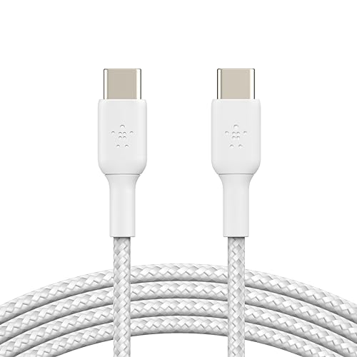 Belkin Boostcharge Cavo Intrecciato Da Usb-C A Usb-C, Cavo Usb C Ricarica Rapida Per Iphone 15, Samsung Galaxy S24, Pixel, Ipad, Nintendo Switch E Alt