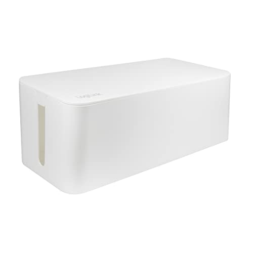 Logilink Organizador De Cables Box Plastico 400X160X135Mm Blanco Kab0063