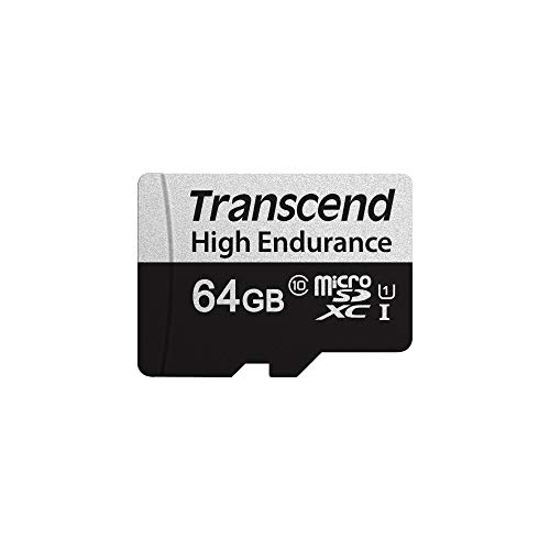 Transcend Ts64Gusd350V Scheda Microsd Da 64 Gb High Endurance, Microsdxc 350V