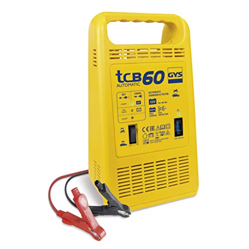 Gys - Tcb 60, Caricabatterie Automatico Di Batterie 12 V, 15-60 Ah, Moto E Auto, Mantenimento Carica, Tester Livello Carica - 023253